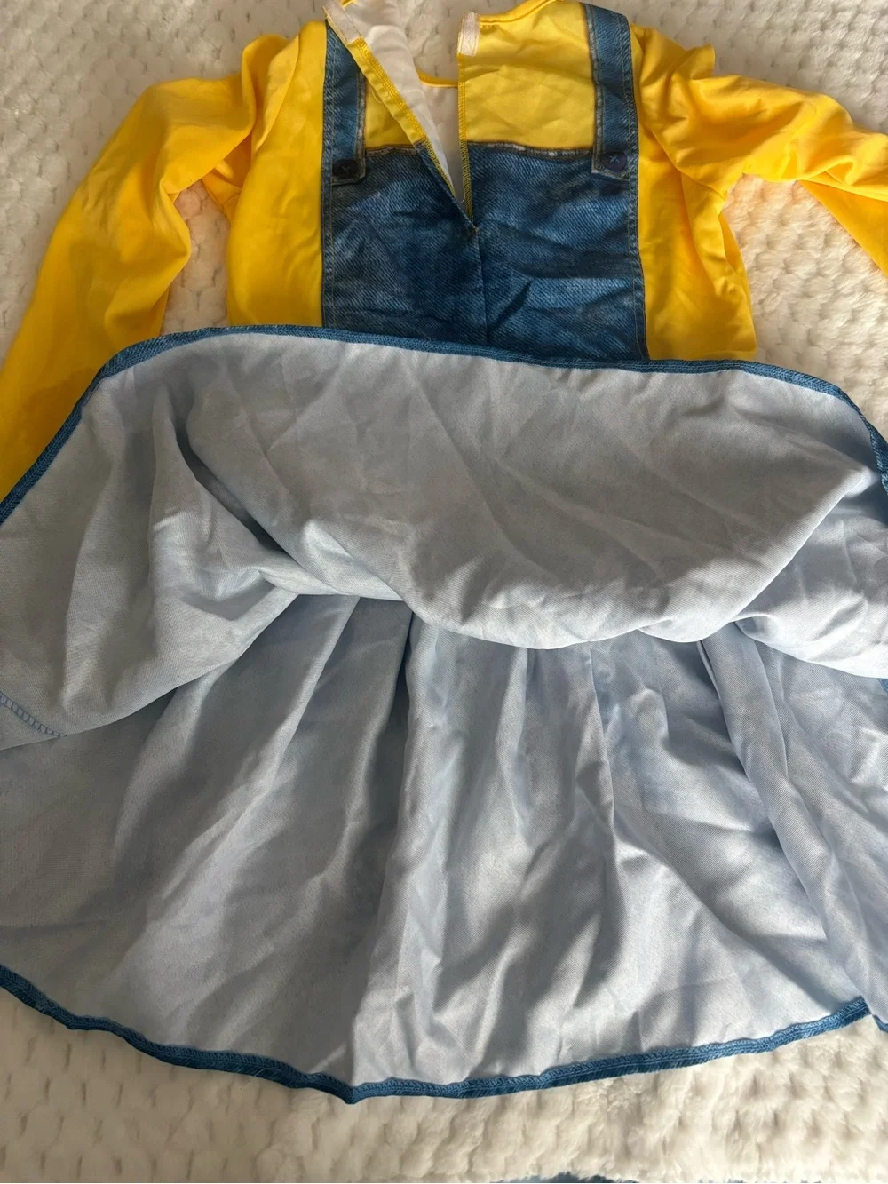 Yellow and Blue Kids Minion-Style Costume Dress with Goggles